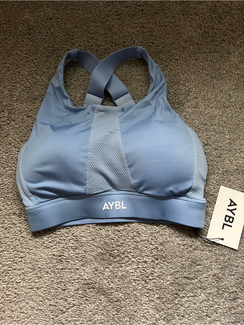 AYBL Light Blue High Support Sports Bra NWT Size Small
